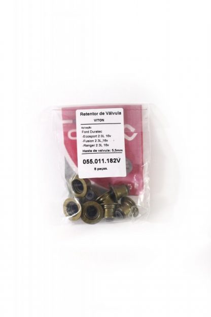 (pacote 08 peças) Retentor de Válvula Ford Duratec 16v - Ecosport 2.0/Fusion 2.3/Ranger 2.3 (viton)