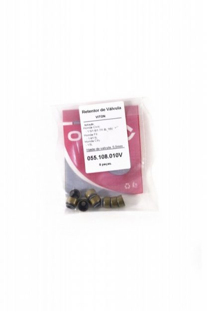 (pacote 08 peças) Retentor de Válvula Honda Civic1.5/1.6/1.7/1.8 16v - Honda Fit 1.4/1.5 - Honda City 1.5