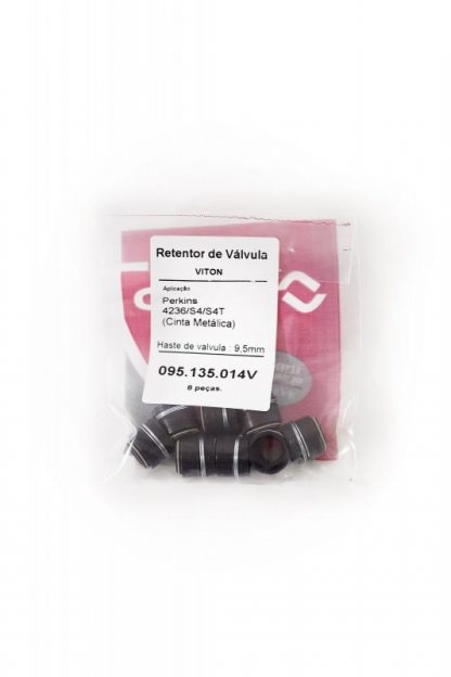 (pacote 08 peças) Retentor de Válvula Perkins 4236/S4/S4T (cinta metálica) - Jago