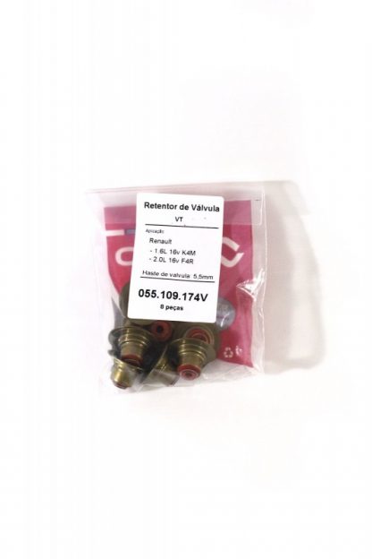 (pacote 08 peças) Retentor de Válvula Renault 1.6 16v k4m/2.0 16v F4R (viton)