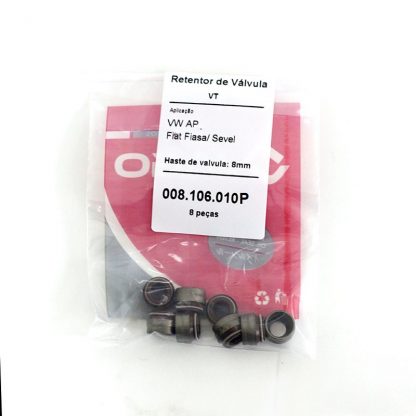 (pacote 08 peças) Retentor de Válvula VW AP - Fiat Fiasa / Sevel (8mm)
