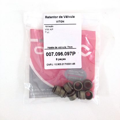 (pacote 08 peças) Retentor de Válvula VW AP - Fiat (7mm) Mi 8v