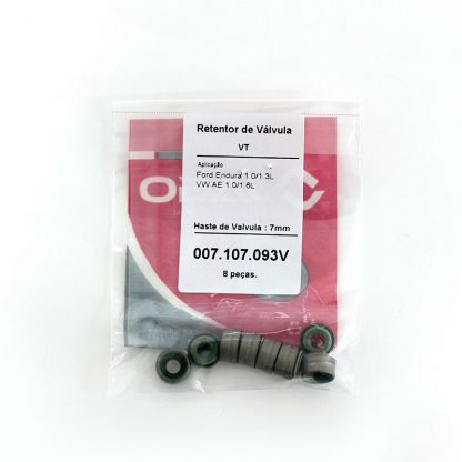 (pacote 08 peças) Retentor de Válvula VW AE 1.0/1.6 - Ford Endura 1.0/1.3 - Jago (VITON)