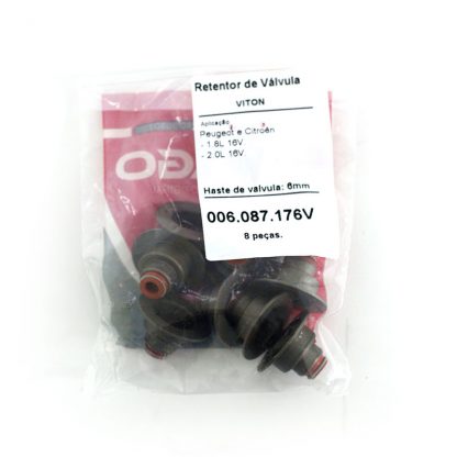 (pacote 08 peças) Retentor de Válvula Peugeot e Citroen 1.8/2.0 16v (medida int 8,7mm)