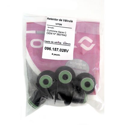 (pacote 06 peças) Retentor de Válvula Cummins Serie C OEM 3927642 - Jago