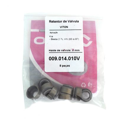 (pacote 08 peças) Retentor de Válvula Kia  Besta 2.7L VN (93 à 97) - Jago