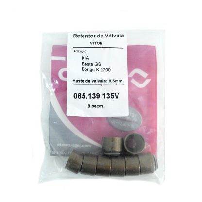 (pacote 08 peças) Retentor de Válvula Kia Besta GS / K2700 / Grand Besta 3.0L - Jago