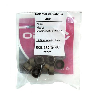 (pacote 08 peças) Retentor de Válvula MWM D226 / D229 / Serie 10 - Jago