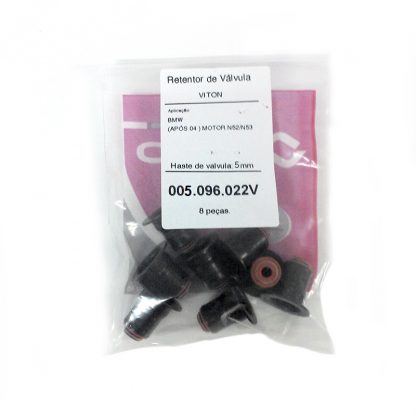 (pacote 08 peças) Retentor de Válvula BMW (após 04) Motor N52/N53 - Jago