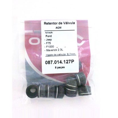 (pacote 08 peças) Retentor de Válvula Ford Jeep/F75/F100/Maverick 2.3L - Jago