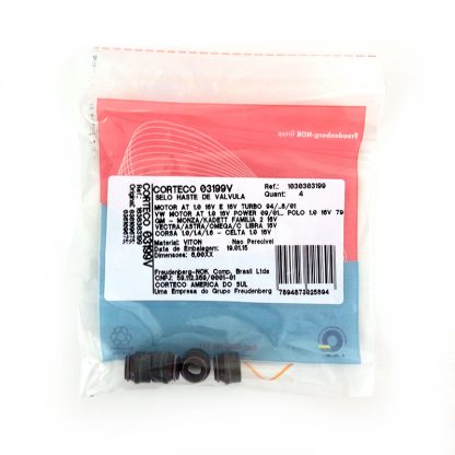 (pacote 08 peças) Retentor de Válvula Mi 16v/VW Power/GM 16v - Corteco