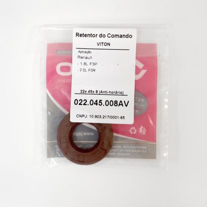 Retentor de Comando Renault  1.8L F3P/ 2.0L F3R - Jago (un)
