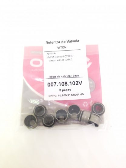 (pacote 08 peças) Retentor de Válvula MWM Sprint 4.07/6.07 (aspirado e turbo) - Jago