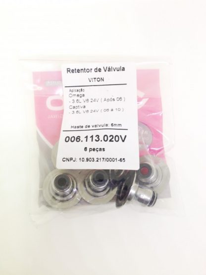 (pacote 06 peças) Retentor de Válvula GM 3.6L V6 24V Omega (após 06) / Captiva (06 à 10) - Jago