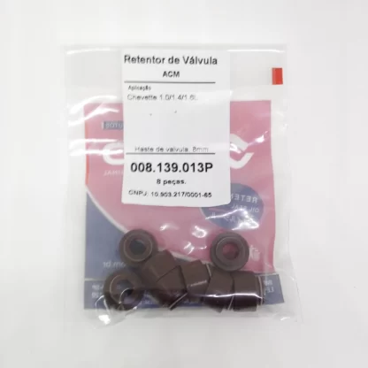 (pacote 08 peças) Retentor de Válvula GM Chevette 1.0/1.4/1.6L - Jago