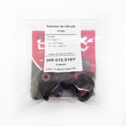 (pacote 08 peças) Retentor de Válvula GM Captiva 2.4L 16V Ecotec/3.0L V6 24V (após 10) - Jago
