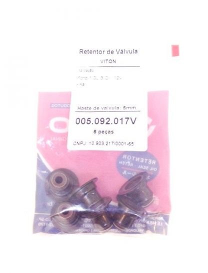 (pacote 06 peças) Retentor de Válvula Ford KA 1.0L 3Cil. 12V - Jago