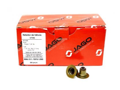 (cx 200 pç) Retentor de Válvula Ford Rocan 1.0/1.6 - Fiat 1.6/1.8 16v E.Torq (após 10) - Jago (viton)