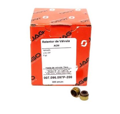 (cx 200 pç) Retentor de Válvula VW AP - Fiat (7mm) Mi 8v - Jago