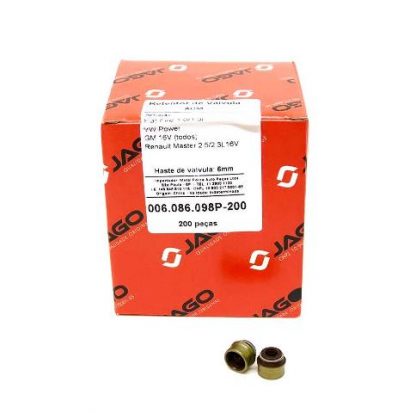 (cx 200 pç) Retentor de Válvula Fiat Fire 1.0/1.3 - VW Power - GM 16v - Renault Master 16v (Mi 16v) - Jago