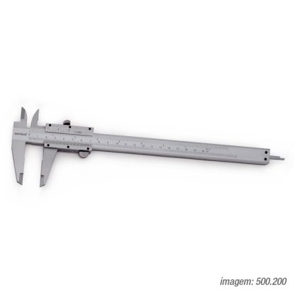 PAQUÍMETRO UNIVERSAL AÇO CARBONO 0.05MM/1/128" - 200mm/8" - Kingtools
