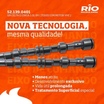 Eixo de Comando GM Motor Corsa/Celta 1.0 1.0 8V MPFI Letra J *tratamento ESPECIAL* - RIO - Image 2