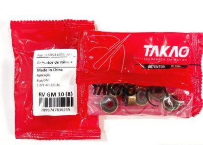 (pacote 08 peças) Retentor de Válvula GM 7mm - TAKAO